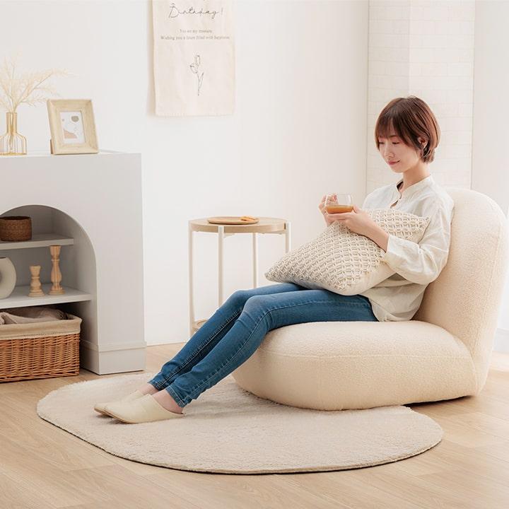 ソファ 1人掛け 一人掛け モコファ フロアチェア 一人用 座椅子