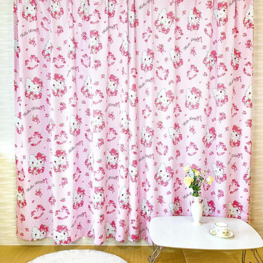 ハローキティ 100×178cm 4枚組 サンリオ ローズスチュアート 遮光