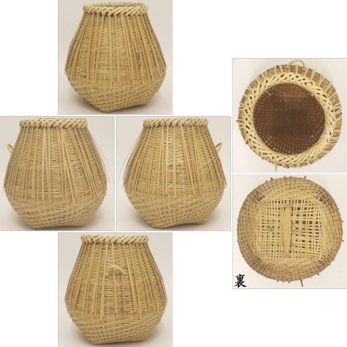 茶道具 竹籠花入 竹篭花入 掛置兼用 白竹 桂籠 : 茶道具いまや静香園