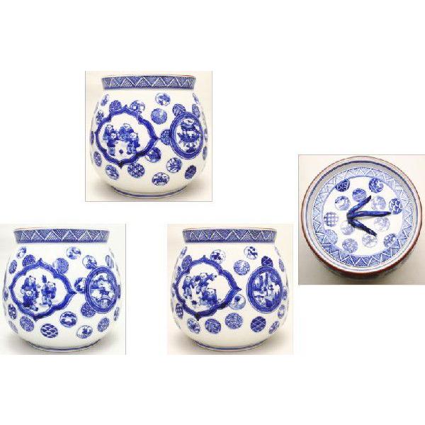 茶道具 水指 水差し 染付芋頭 蓋芋の蔓 曽根幸風作 茶道 : 茶道具