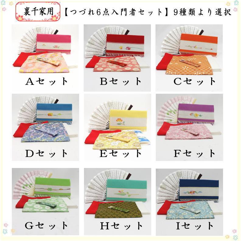 茶道具 お稽古用 茶道初心者用 つづれ6点裏千家入門者セット 正絹帛紗