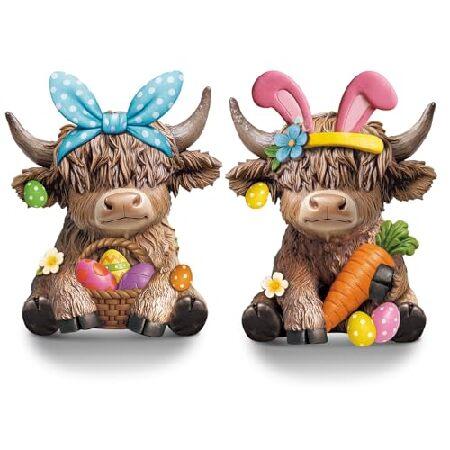 並行輸入品】 Karenhi ハイランド牛の置物 イースターハイランド牛