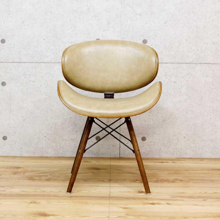 ダイニングチェア ソフトレザー製 合成皮革 合皮 ミッドセンチュリー