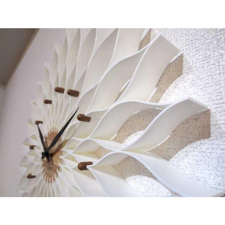 壁掛け時計 フラワー お花 可愛い ナチュラル 上品 北欧 ダリア