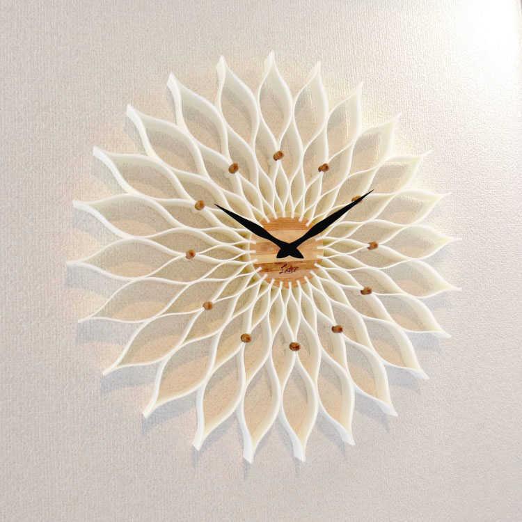 壁掛け時計 フラワー お花 可愛い ナチュラル 上品 北欧 ダリア
