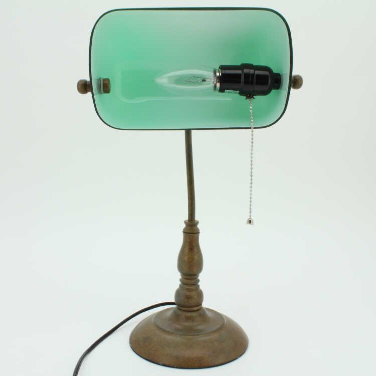 テーブルランプ バンカーズライト 卓上照明 レトロ グリーン 緑