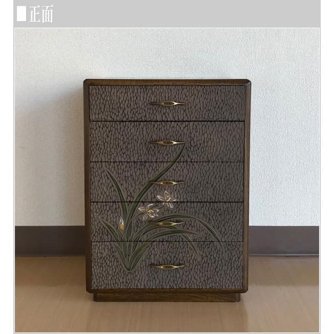 鎌倉彫 ミニチェスト 5段 小物入れ 小引き出し 整理箱 和風