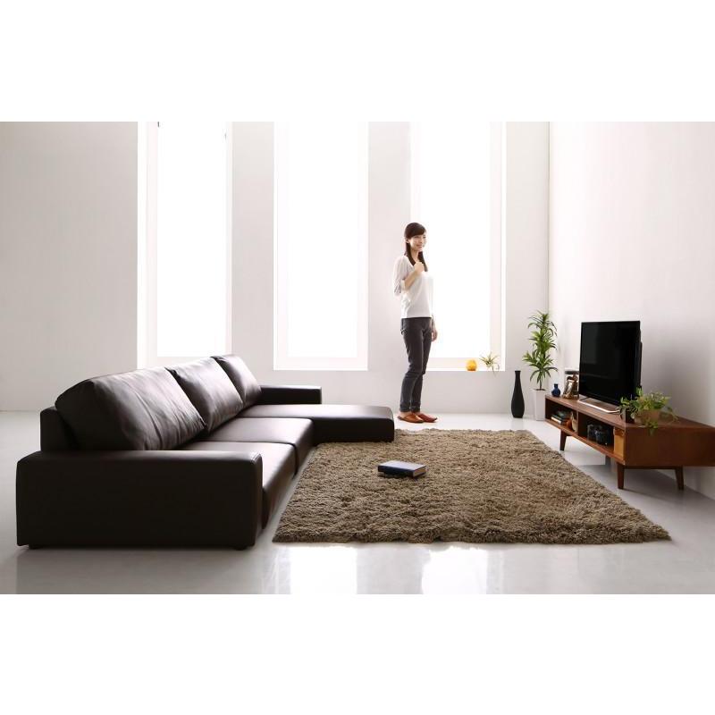 ローソファー 3人掛け おしゃれ 分割 幅187 ソファ 二人掛け ソファー