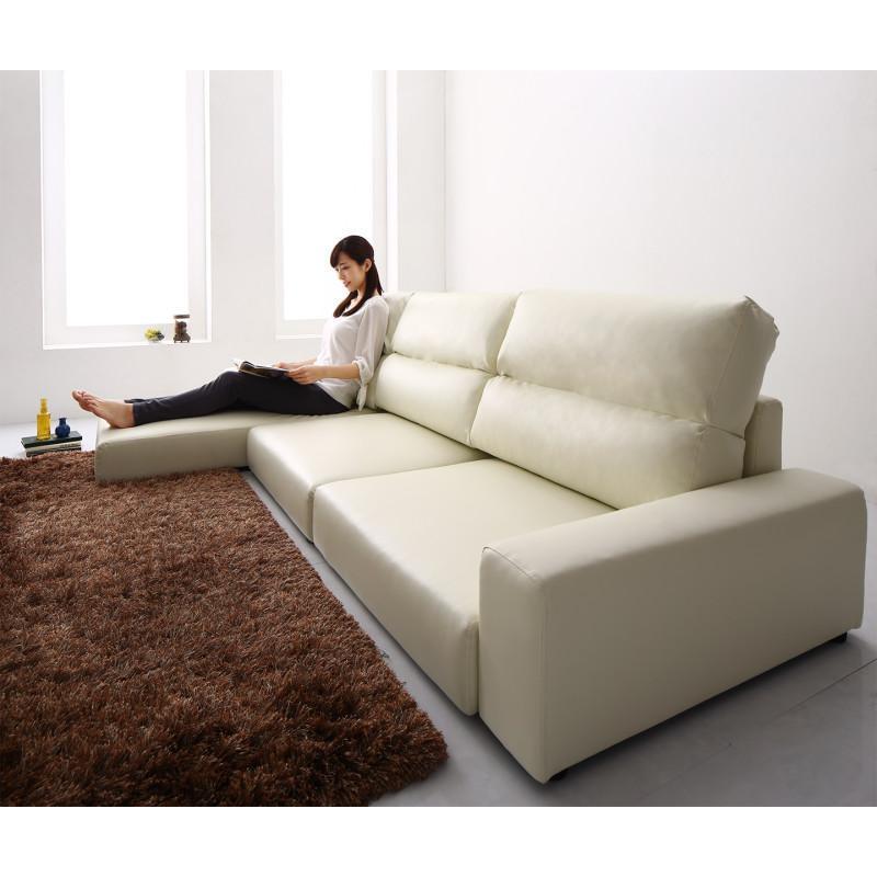 ローソファー 3人掛け おしゃれ 分割 幅187 ソファ 2人 カウチ