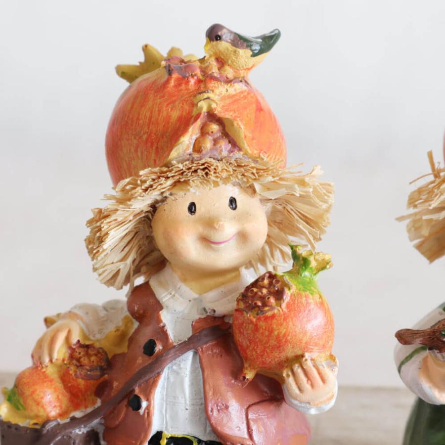 置物 かわいいオブジェ 玄関 人形 可愛い フルーツ こびと 妖精 お座り