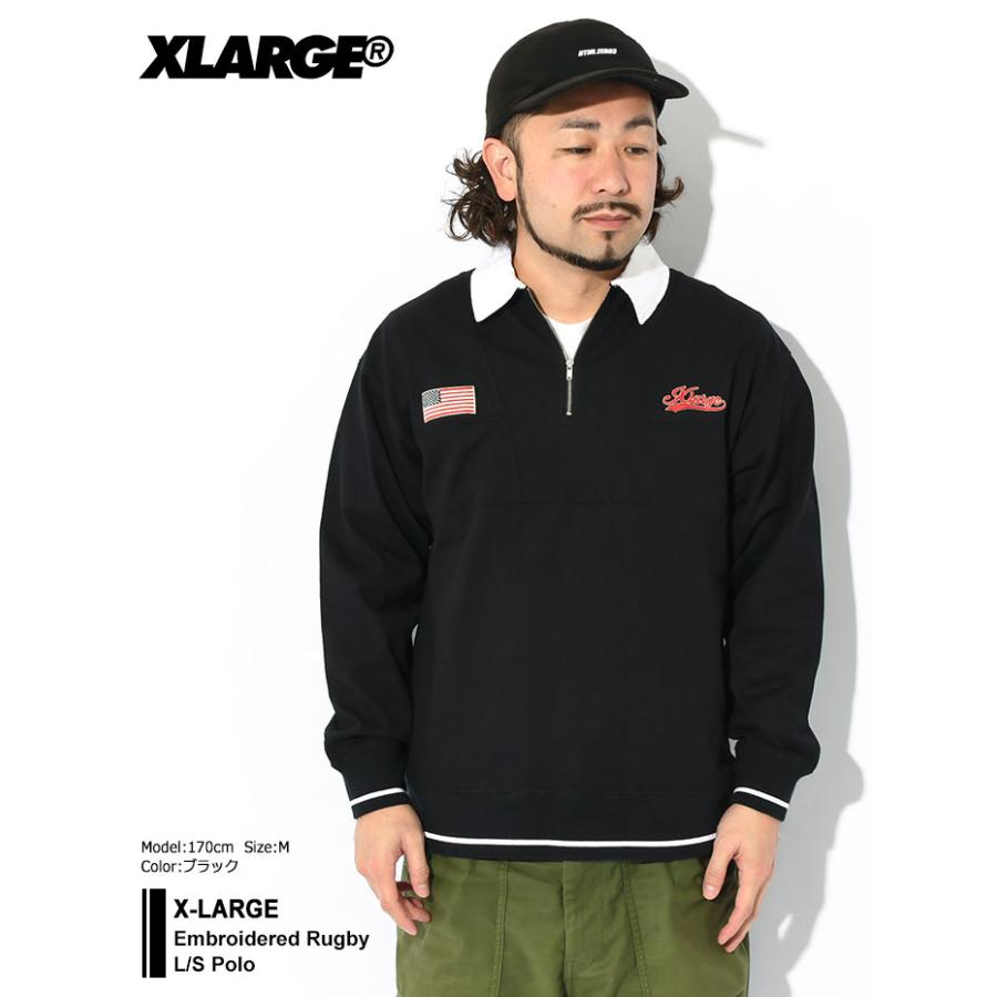XLARGE（エクストラ ラージ） ポロシャツ 長袖 X-LARGE メンズ エンブ