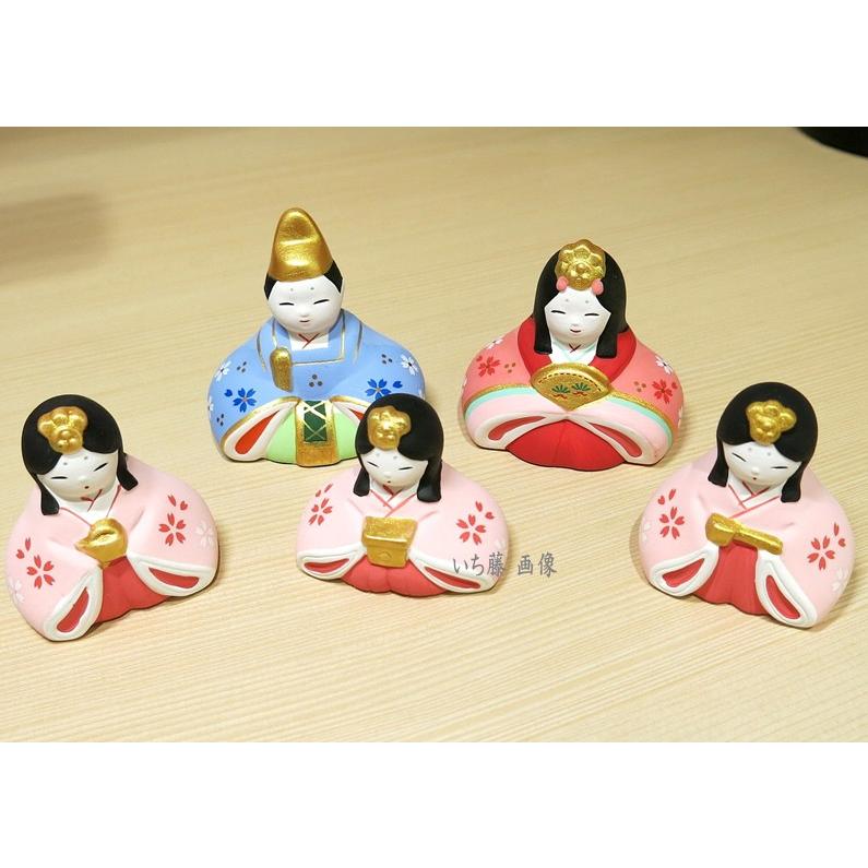 さくら雛三段飾り （毛ばたき付）雛人形 ひな人形 桃の節句 コンパクト