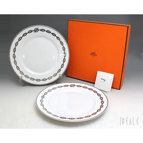 HERMES（エルメス） シェーヌダンクルプラチナ 4101 プレート 27cm 2枚