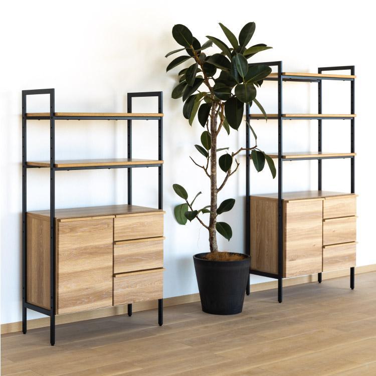 シギヤマ家具工業 オープンシェルフ 幅80cm ハイタイプ 収納棚