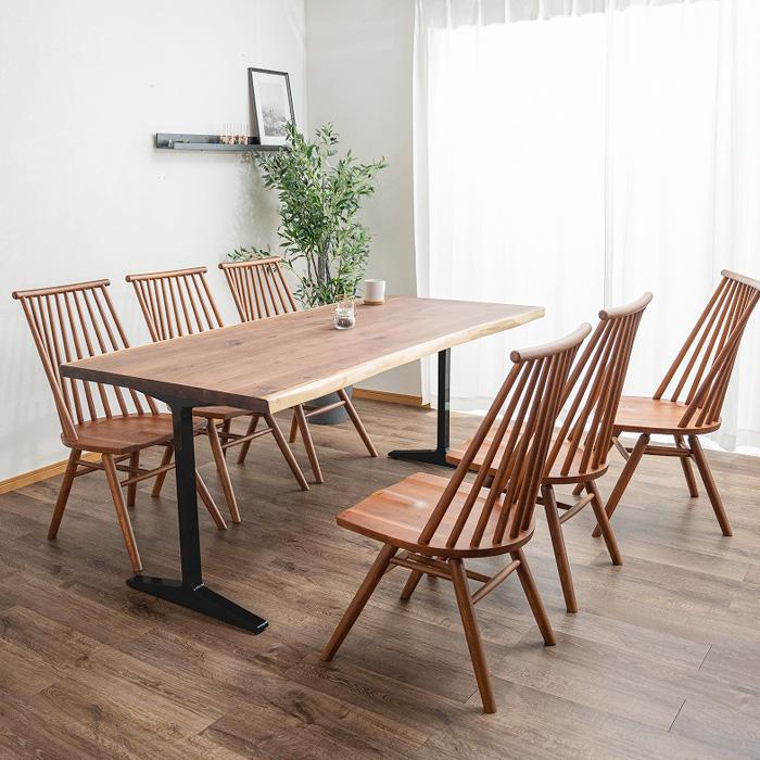 ハイバック ダイニングチェア 2脚セット 北欧 おしゃれ アンティーク風