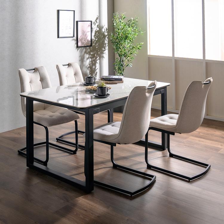 ダイニングチェア 2脚セット 北欧風 ファブリック おしゃれ カンティ