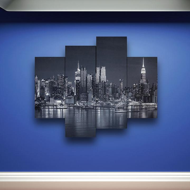 フォトパネル New York Hudson River 4枚セット 分割 ニューヨーク