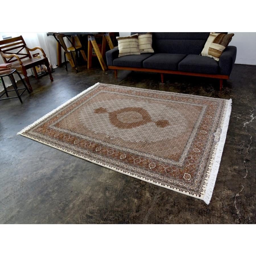 ペルシャ絨毯 タブリーズ ゴンバディ文様 207×150㎝ WSDS-7 カシャーン