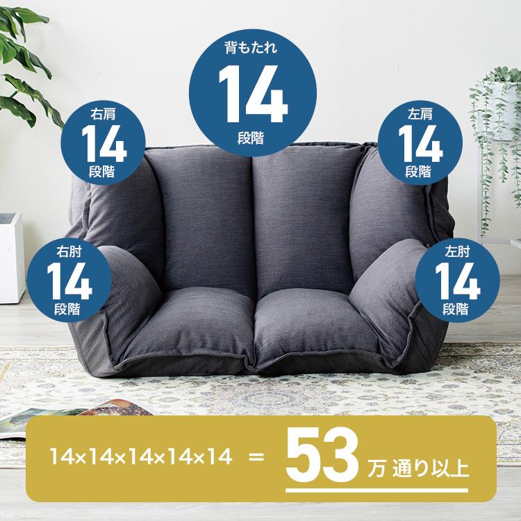 ローソファー 2人掛け 撥水 はっ水 一人掛け 座椅子 コンパクト