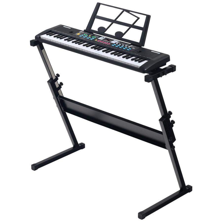 キーボードスタンド z型 キーボード スタンド 高さ調節 無段階 ピアノ