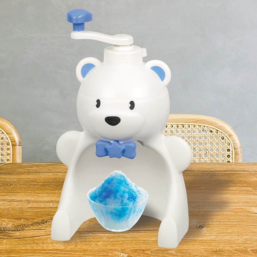 PEARL LIFE かき氷器 バラ氷 手動 しろくま かわいい かき氷機 家庭用