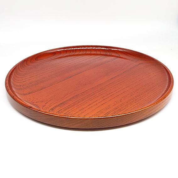 お盆 木製 丸 おしゃれ 高級 和風 小田原欅工芸 尺丸 仁取盆 トレー