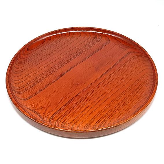 お盆 木製 丸 おしゃれ 高級 和風 小田原欅工芸 尺丸 仁取盆 トレー