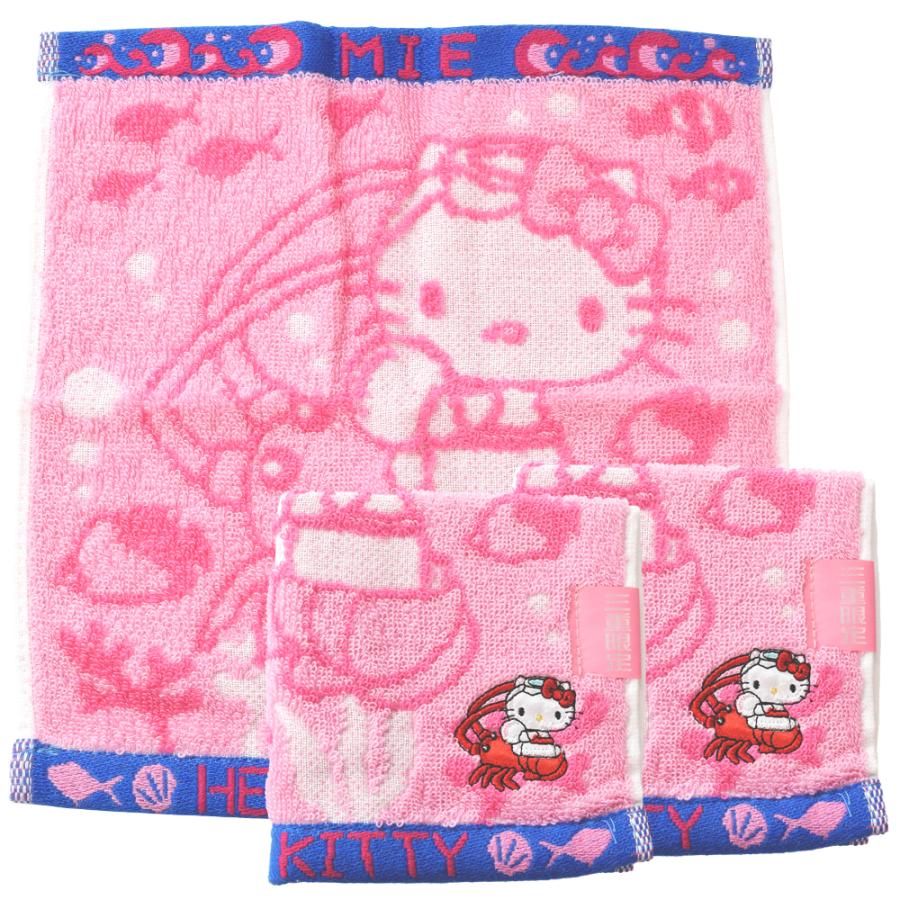 ハローキティ 三重限定 ご当地キティ プチジャガードタオル 伊勢海老