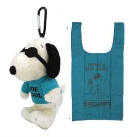 ナカ193643-24 【スヌーピー】【SNOOPY】ぬいぐるみエコバッグ【ブルー