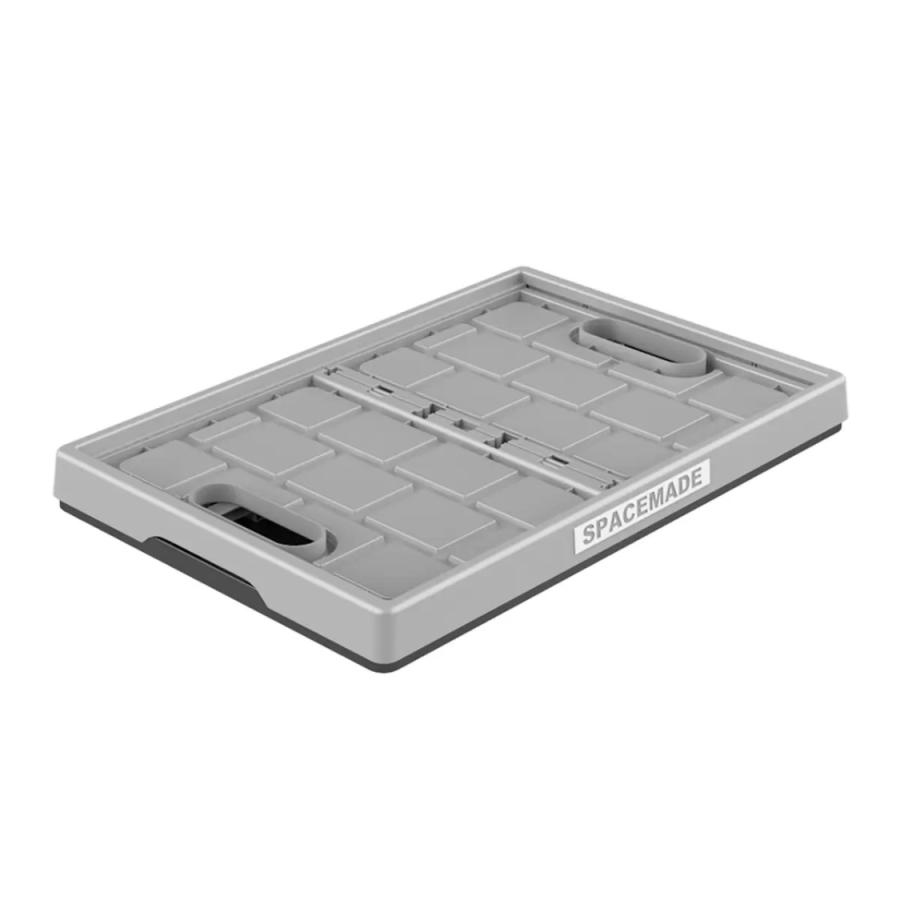 SPACE MADE 折りたたみコンテナ 46L グレー 耐荷重約35kg）コンテナ