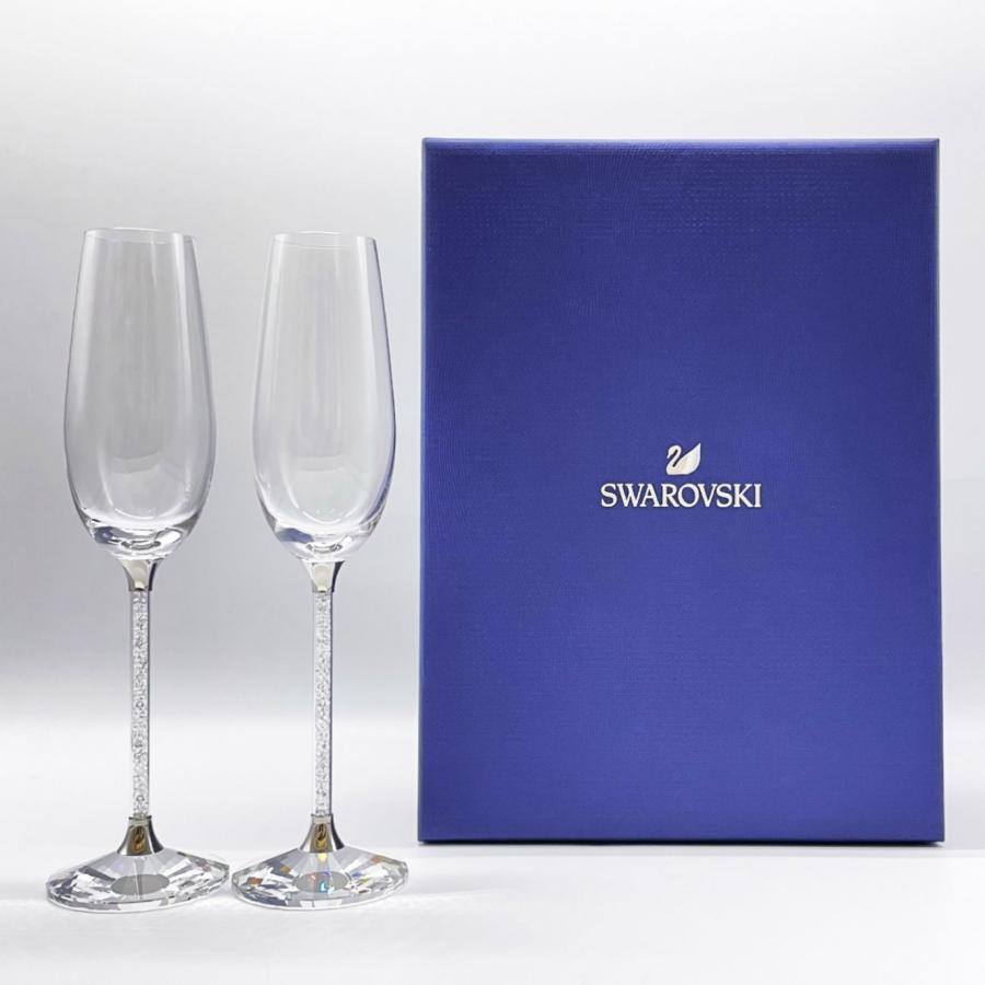 並行輸入品】スワロフスキー シャンパン グラス フルート 2個 ペア