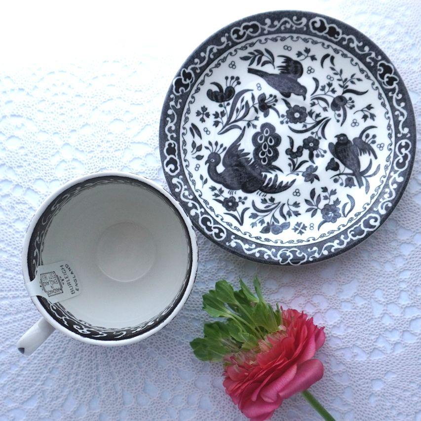 BURLEIGH（バーレイ） ブラック リーガルピーコック カップ ソーサー