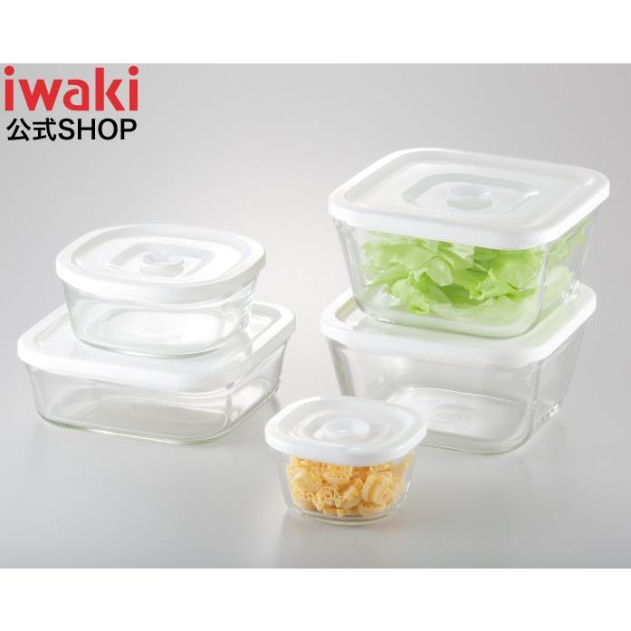 NEW 簡単密閉 iwaki イワキ 密閉パック＆レンジ 角型 5点 セット 耐熱