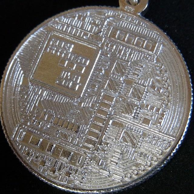 シルバー925製 暗号通貨 仮想通貨 ビットコイン イメージモチーフ