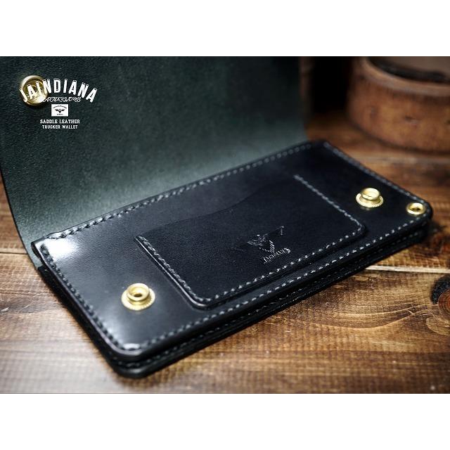 サドルレザー・トラッカーウォレット ブラック : JAINDIANA - 通販