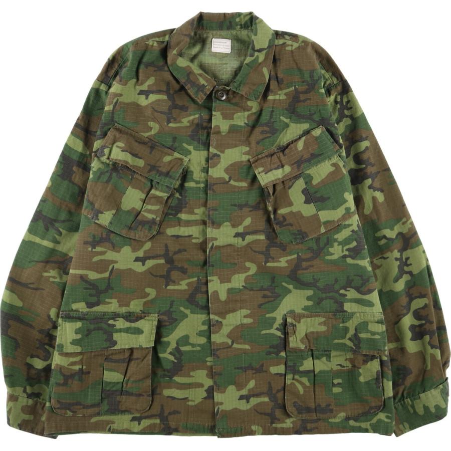 古着 民間品 ジャングルファティーグ 迷彩柄 ERDL グリーンリーフカモ