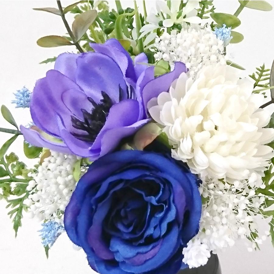 仏花造花【アネモネブルー】アーティフィシャルフラワーお供え 納骨堂