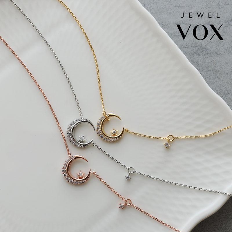 Jewel VOX ネックレス 金属アレルギー ショートネックレス ムーン型 月