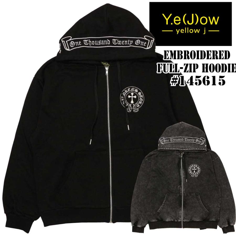 Yellow.J イエロージェイ 長袖 パーカー 145615 クロス 刺繍