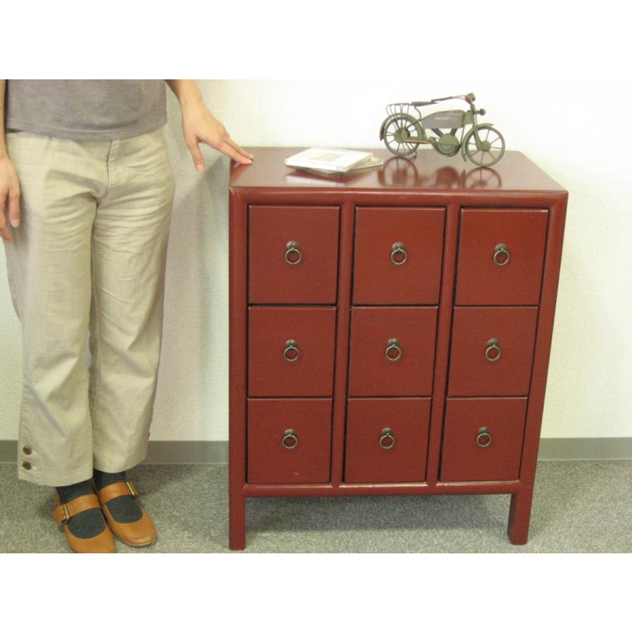 中国家具 FT0391 アジアン家具 アンティーク調 チェスト 薬棚 送料無料