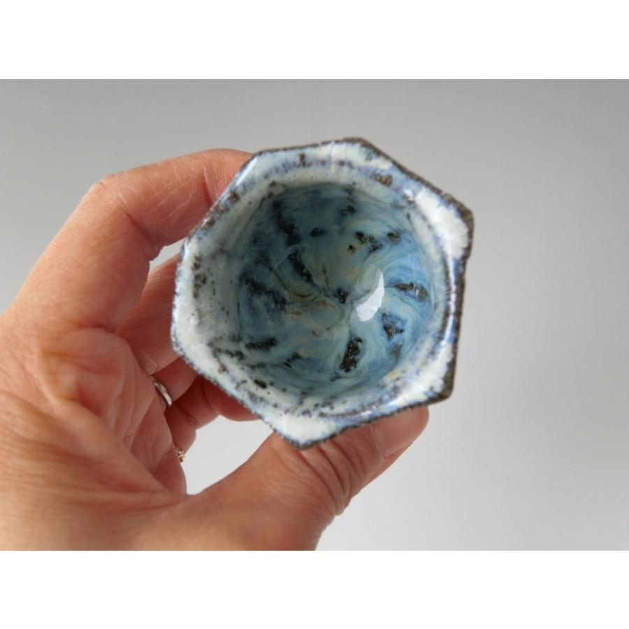 中川自然坊窯 斑唐津面取ぐい呑(共箱付き) 唐津焼 : 唐津焼中川自然坊