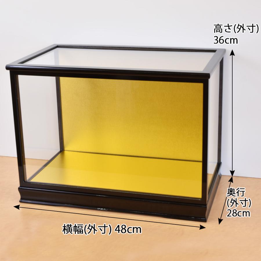 人形ケース ガラス人形ケース 幅 間口45奥行25高30cm(ガラス寸法）内