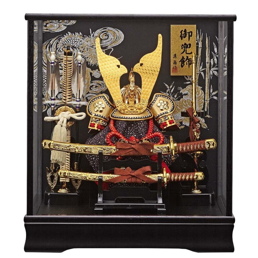 五月人形 兜飾り コンパクト 兜 ガラスケース飾り kabuto 富岳 165-712