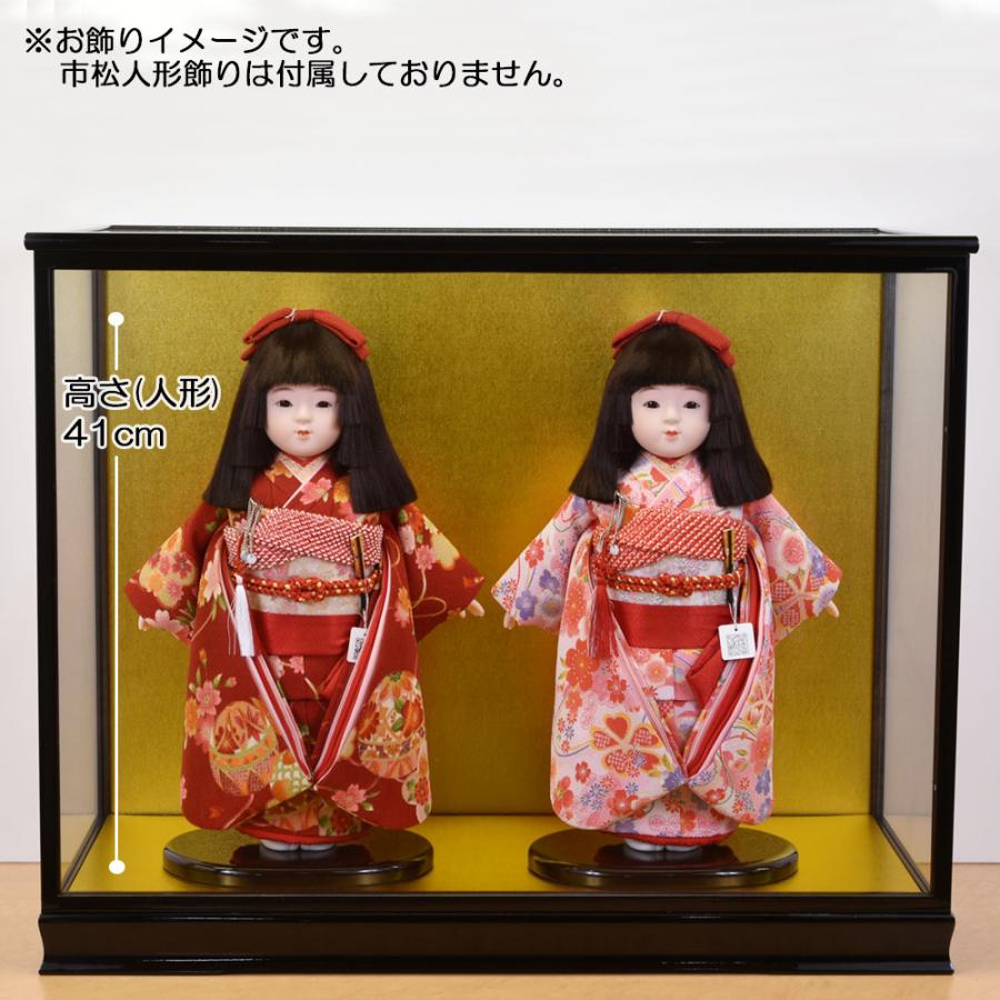 人形ケース ガラス人形ケース 幅 間口60奥行30高45cm(ガラス寸法）内