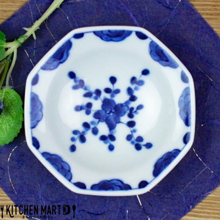 藍凛堂 花なずな 八角 小付 9.5×9×2cm 美濃焼 国産 日本製 プレート 角