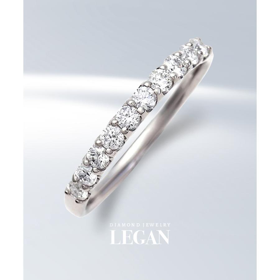 ハーフ エタニティリング ダイヤ 0.3ct プラチナ Pt 指輪 リング 天然