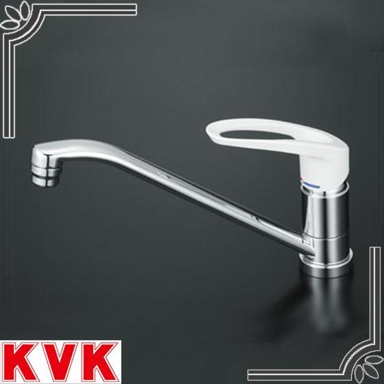 KVK KVK KM5011 流し台用シングルレバー式混合栓 白ハンドル : 住宅