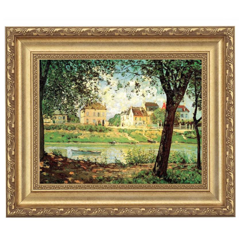 シスレー 絵画 セーヌのほとり 4号 アルフレッド・シスレー 画家 立体