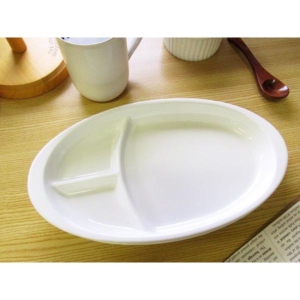 オーバル ランチプレート 白い食器 日本製 美濃焼 陶器 磁器 白磁