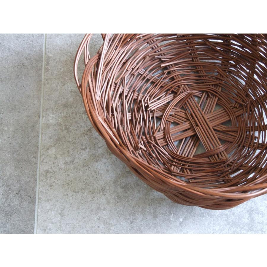 沖縄県 今帰仁村のわらび細工 わらび 縄巻手付かご 32×28 : おまめ